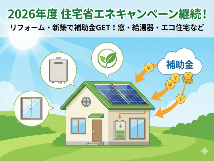 住宅省エネキャンペーンが2026年度も継続へ！住宅省エネキャンペーンの概要を解説